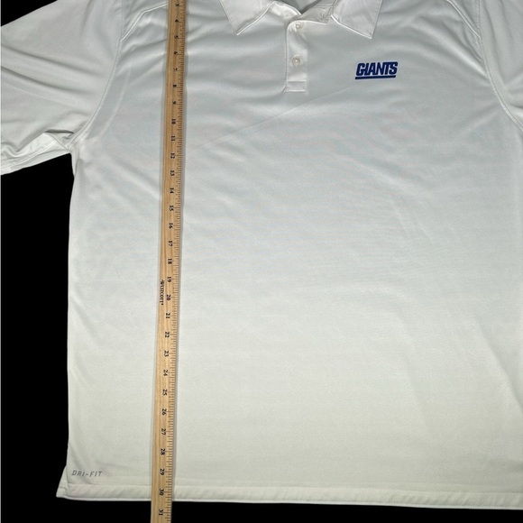 NFL New York Giants Nike Dri-Fit White Polo Shirt Sz 2XL - Picture 4 of 7